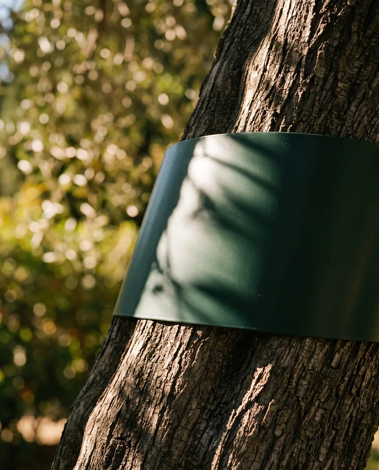 Tree guard fitted around a trunk